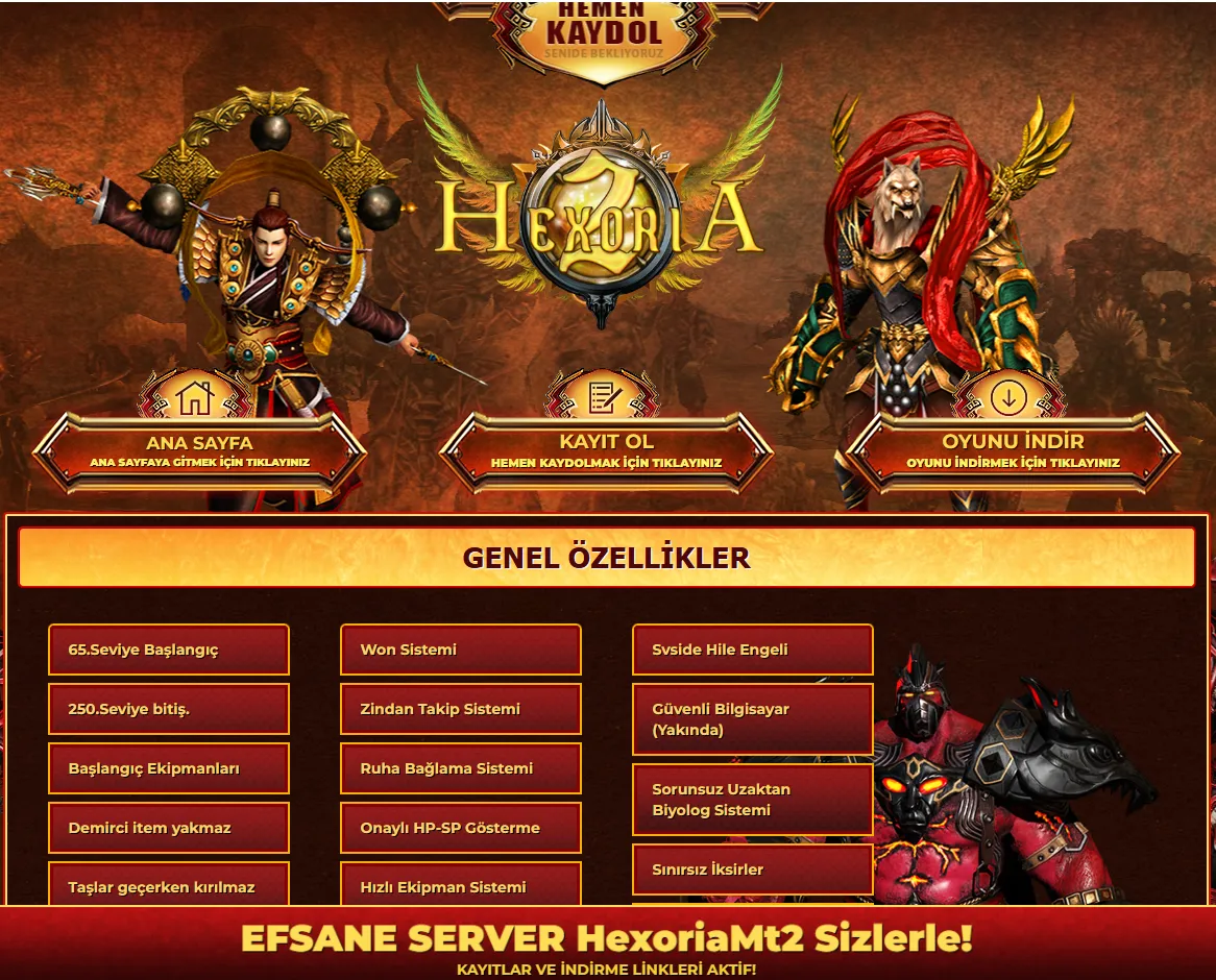 Hexoria Metin2 server logo
