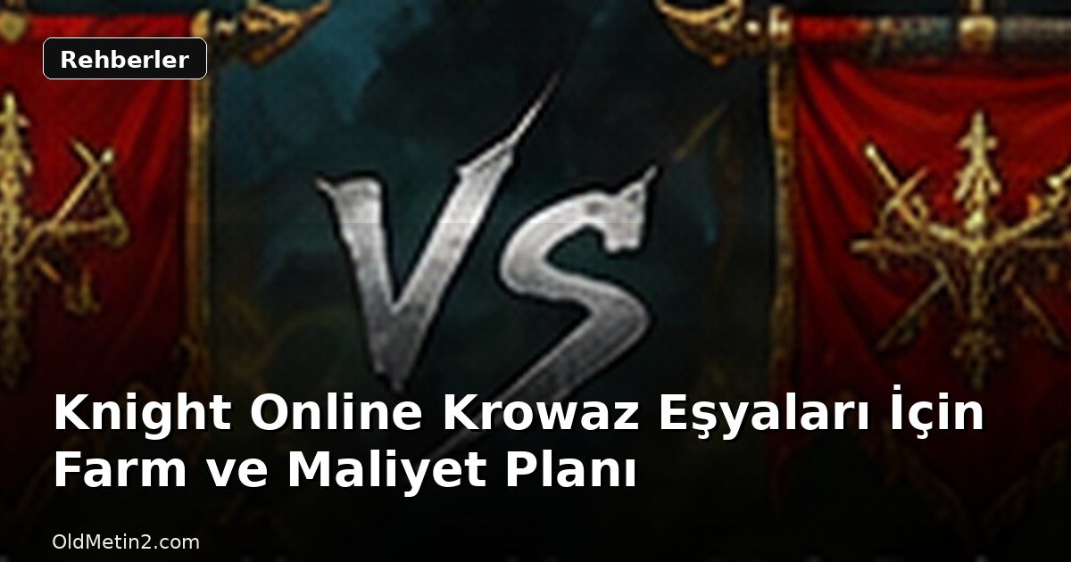 Knight Online Krowaz Eşyaları İçin Farm ve Maliyet Planı
