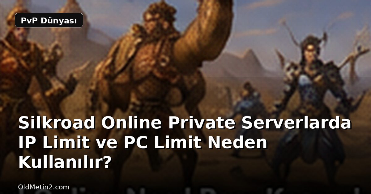 Silkroad Online Private Serverlarda IP Limit ve PC Limit Neden Kullanılır?